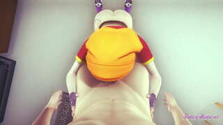 Dragon Ball Hentai - seisukohast Pan boobjob, imeda ja tungis