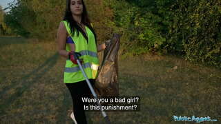 Davlat agenti Jennifer Mendez katta xo&#039;roz tomonidan ochiq havoda fucked